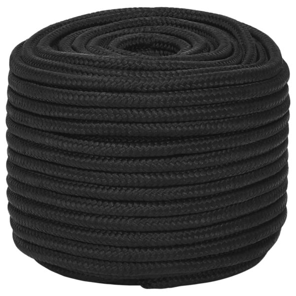 vidaXL Boat Rope Full Black 12 mm 100 m Polypropylene - Image 2