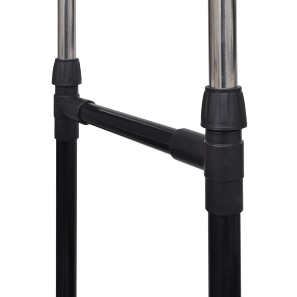 vidaXL Adjustable Clothes Rack with 2 Hanging Rails 2 pcs - Image 5