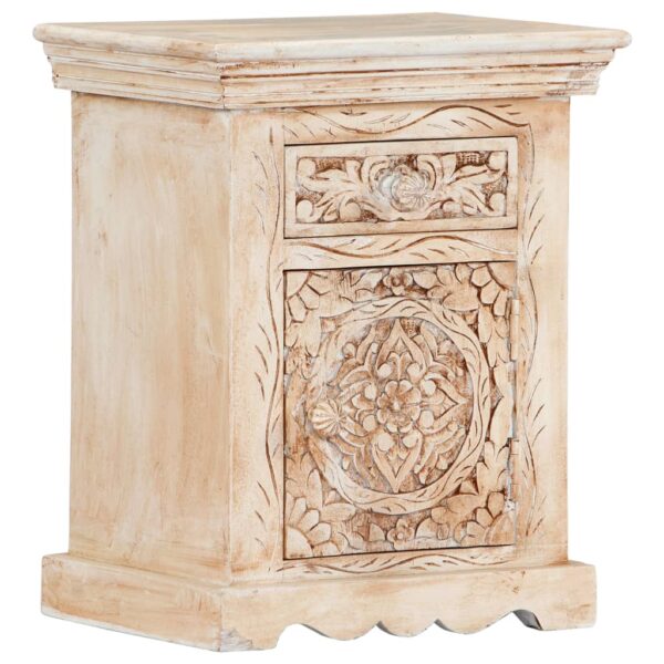 vidaXL Bedside Cabinet 40x30x50 cm Solid Mango Wood - Image 1