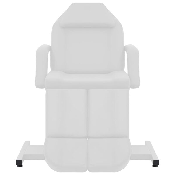 vidaXL Beauty Treatment Chair Faux Leather White 180x62x78 cm - Image 2
