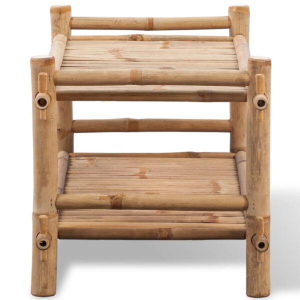 vidaXL 2-Tier Bamboo Shoe Rack - Image 3