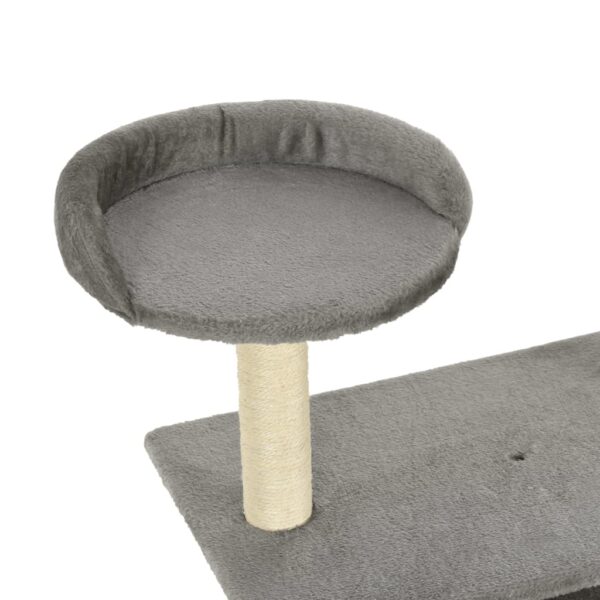 vidaXL Cat Tree with Sisal Scratching Posts 95 cm Grey - Image 5