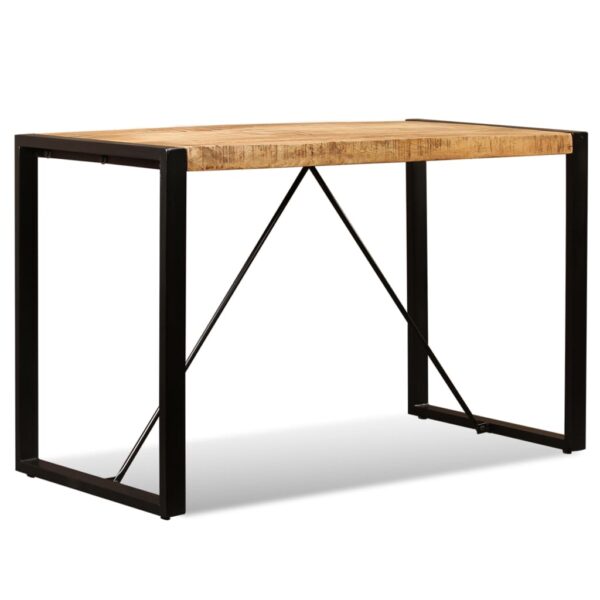 vidaXL Dining Table Solid Rough Mango Wood 120 cm - Image 3