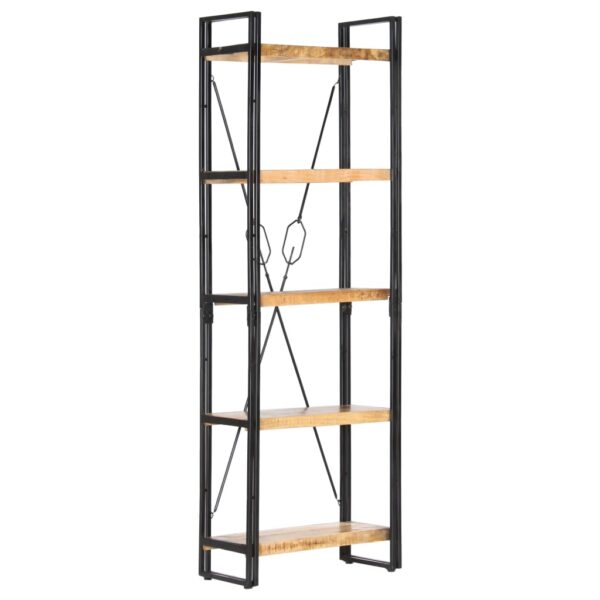 vidaXL 5-Tier Bookcase 60x30x180 cm Solid Mango Wood - Image 8