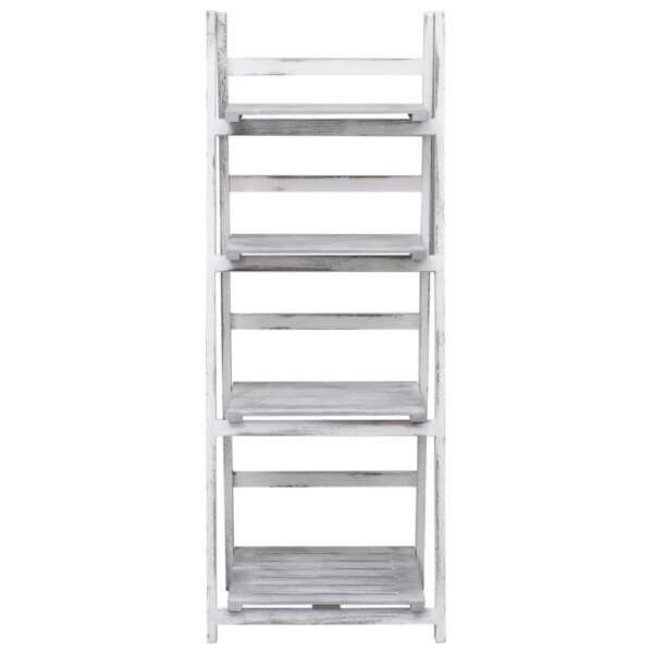 vidaXL 4-Tier Plant Stand Grey 43x33x113 cm Wood - Image 2