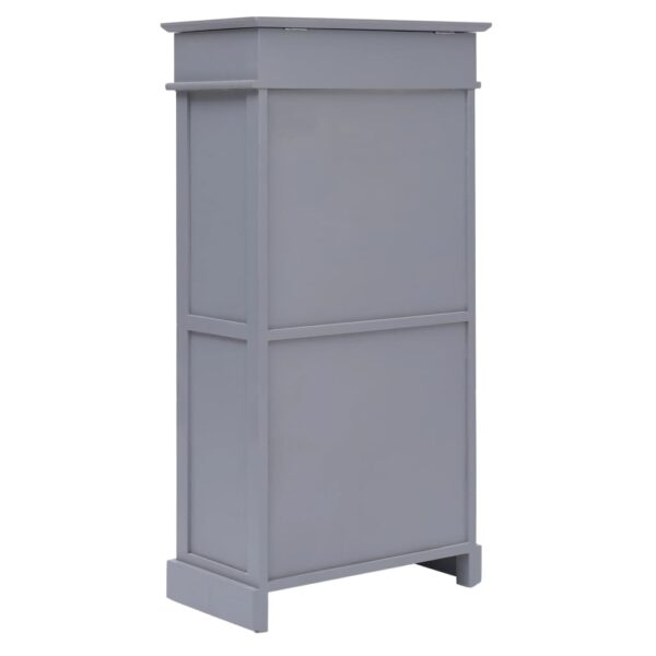 vidaXL Shoe Cabinet Grey 50x28x98 cm Paulownia Wood - Image 3