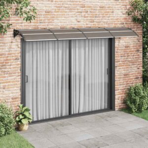 vidaXL Door Canopy Black and Transparent 350x75 cm Polycarbonate