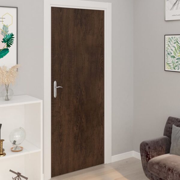 vidaXL Self-adhesive Door Films 4 pcs Dark Oak 210x90 cm PVC - Image 1