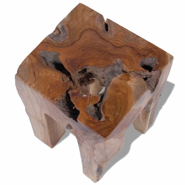 vidaXL Stool Solid Teak Wood - Image 8