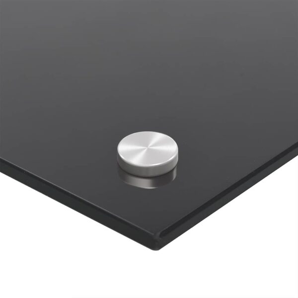 vidaXL Kitchen Backsplash Black 90x60 cm Tempered Glass - Image 9