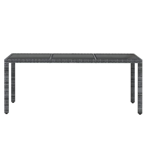 vidaXL 7 Piece Garden Dining Set Poly Rattan Grey - Image 6