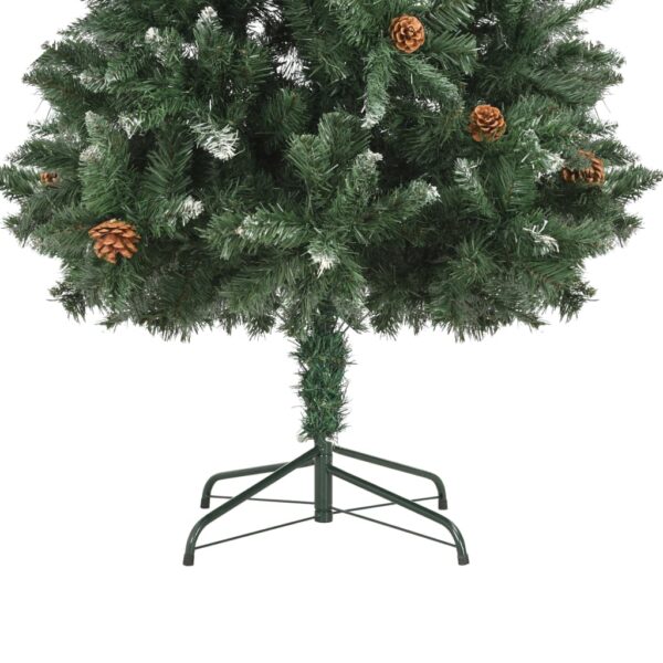 vidaXL Artificial Christmas Tree with Pine Cones and White Glitter 180 cm - Image 6