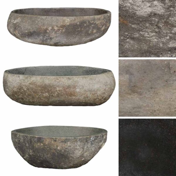 vidaXL Basin River Stone Oval (45-53)x(34-41) cm - Image 4