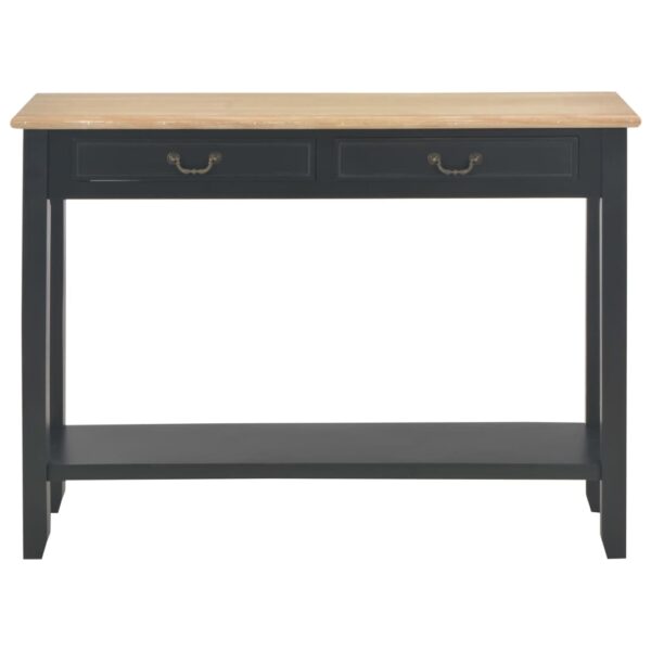 vidaXL Console Table Black 110x35x80 cm Wood - Image 4