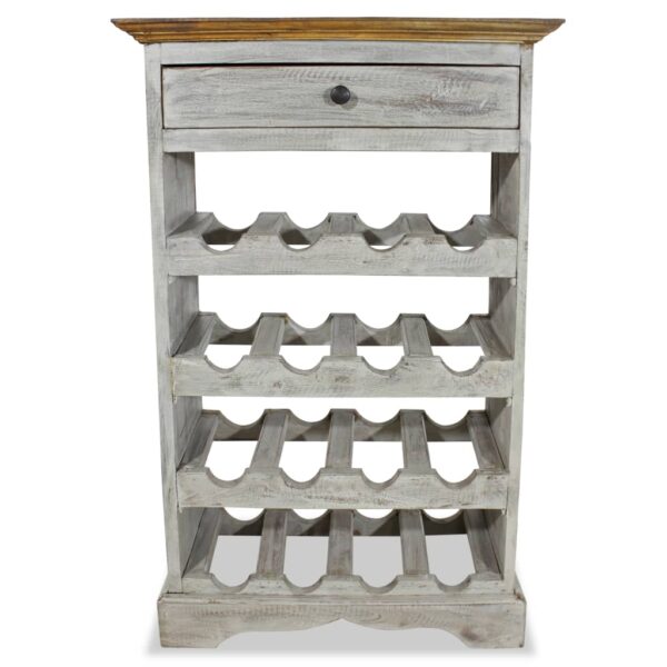 vidaXL Wine Rack Solid Mahogany Wood 55x23x85 cm - Image 2