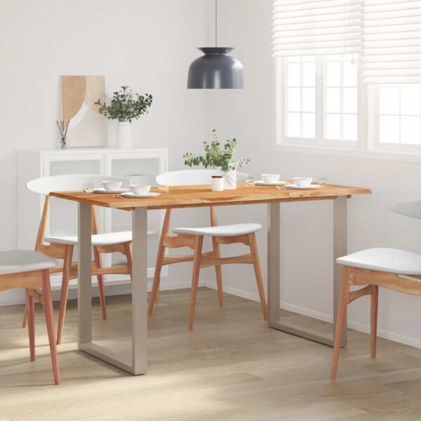 vidaXL Dining Table 140x70x76 cm Solid Acacia Wood - Image 1