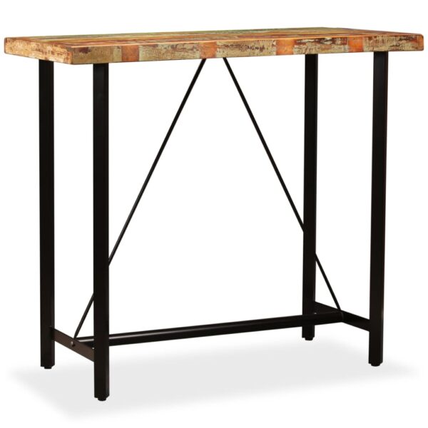 vidaXL Bar Table 120x60x107 cm Solid Reclaimed Wood - Image 8