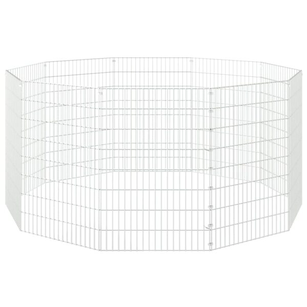 vidaXL Free Range Animal Enclosure 10-Panel 54x80 cm Galvanised Iron - Image 4