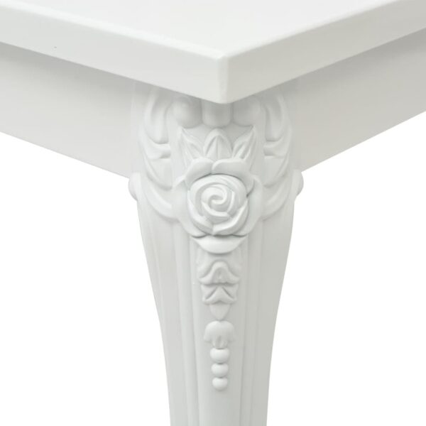 vidaXL Coffee Table 115x65x42 cm High Gloss White - Image 4