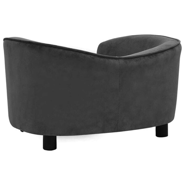 vidaXL Dog Sofa Dark Grey 69x49x40 cm Plush - Image 5