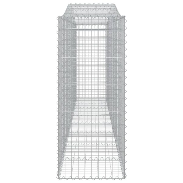 vidaXL Arched Gabion Basket 400x50x120/140 cm Galvanised Iron - Image 4