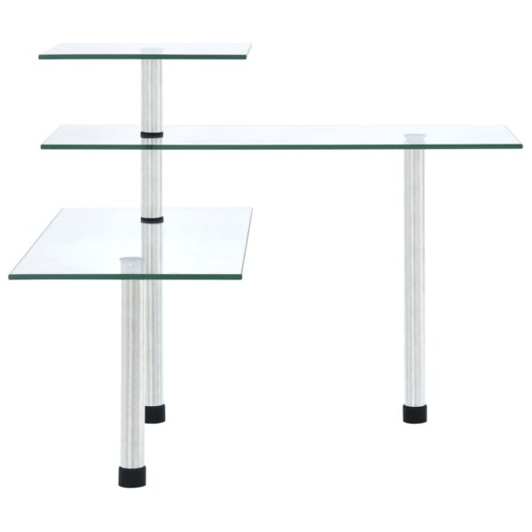vidaXL 3-Tier Corner Kitchen Shelf Tempered Glass - Image 2