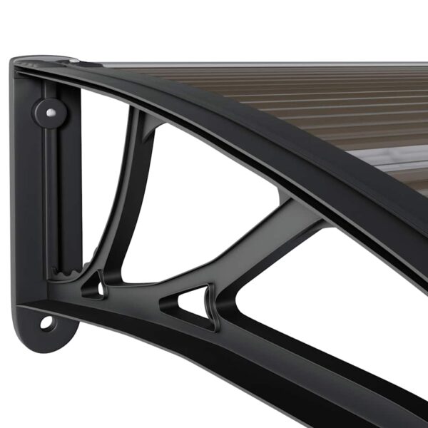 vidaXL Door Canopy Black 120x75 cm PC - Image 6