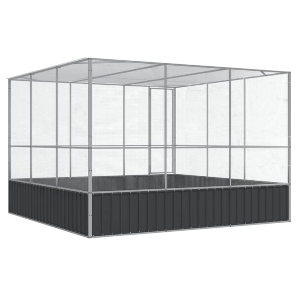 vidaXL Aviary Silver 311x307x212 cm Steel - Image 6