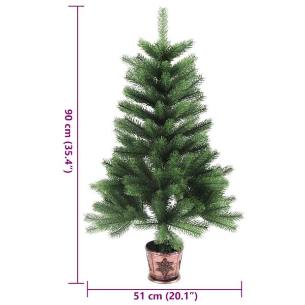 vidaXL Artificial Christmas Tree Lifelike Needles 90 cm Green - Image 7