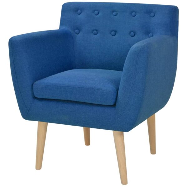 vidaXL Armchair Blue Fabric - Image 1