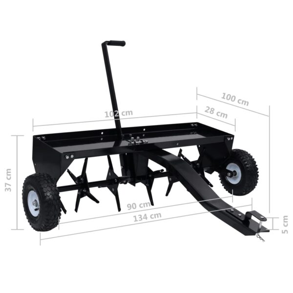 vidaXL Lawn Aerator for Ride-on Mower 102 cm - Image 8
