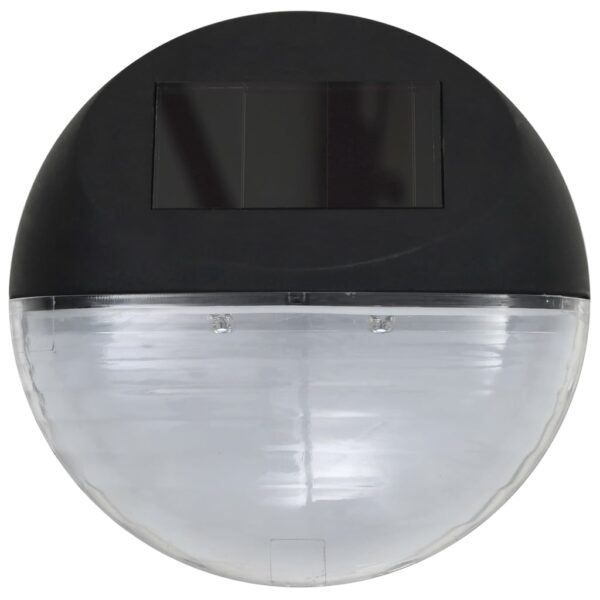vidaXL Outdoor Solar Wall Lamps LED 24 pcs Round Black - Image 5