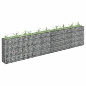 vidaXL Gabion Raised Bed Galvanised Steel 360x30x90 cm