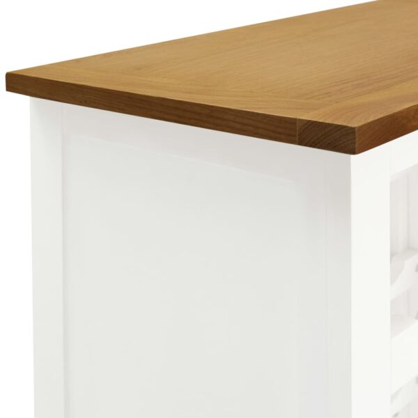 vidaXL Wine Cabinet 56x32x110 cm Solid Oak Wood - Image 6