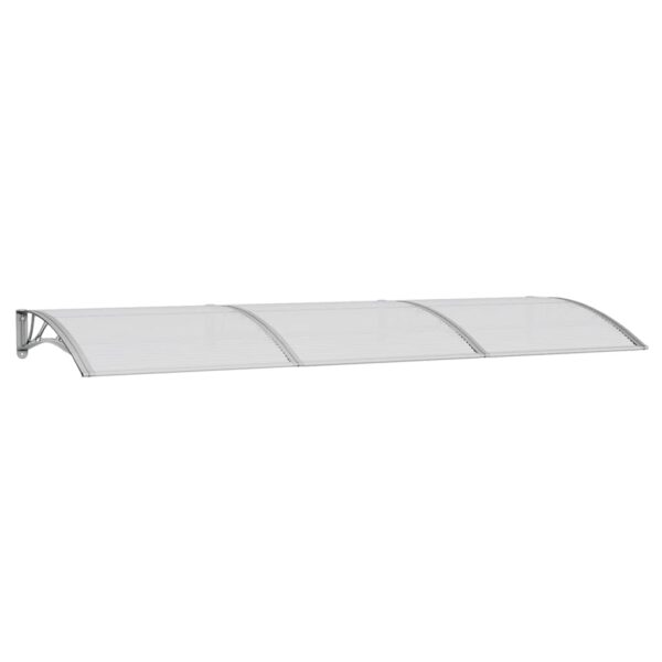vidaXL Door Canopy Grey 300x100 cm Polycarbonate - Image 2