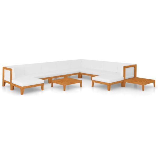 vidaXL 12 Piece Garden Lounge Set with Cushions Solid Acacia Wood - Image 2