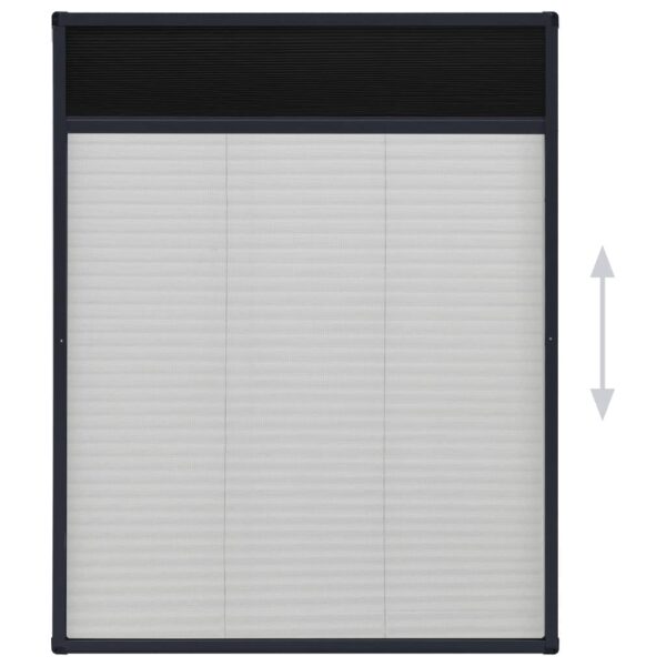 vidaXL Plisse Insect Screen for Windows Aluminium Anthracite 60x80 cm - Image 4