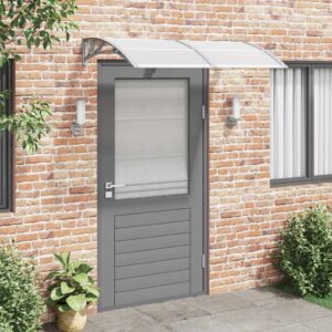 vidaXL Door Canopy Grey 150x100 cm Polycarbonate