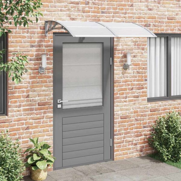 vidaXL Door Canopy Grey 150x100 cm Polycarbonate - Image 1