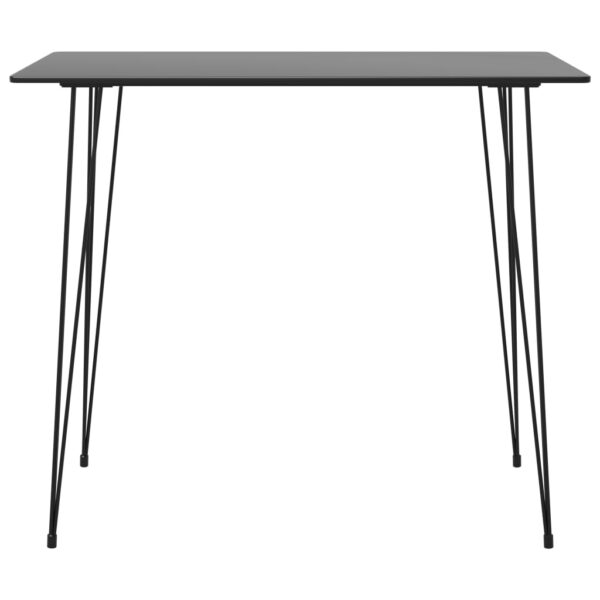 vidaXL Bar Table Black 120x60x105 cm - Image 2