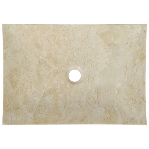 vidaXL Sink 50x35x12 cm Marble Cream - Image 5