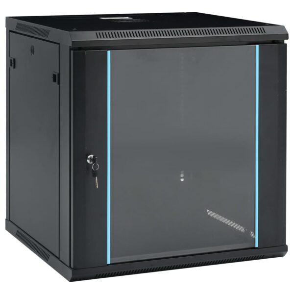 vidaXL 12U Wall Mounted Network Cabinet 19" IP20 600x600x640 mm - Image 1