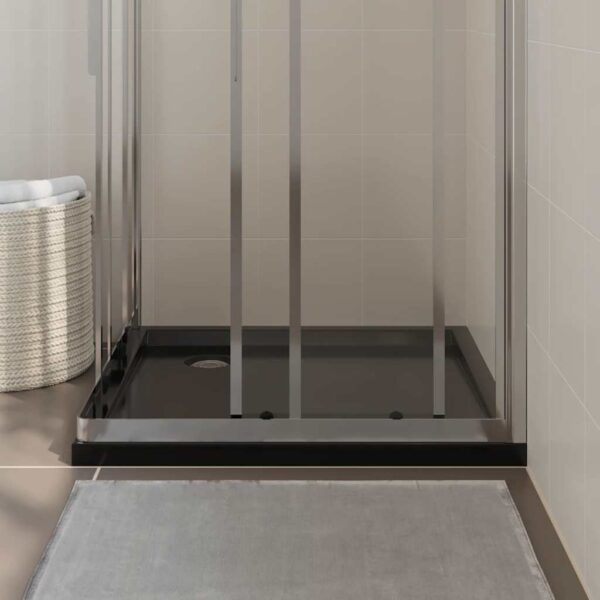vidaXL Square ABS Shower Base Tray Black 80x80 cm - Image 3