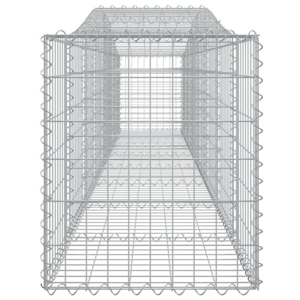 vidaXL Arched Gabion Basket 400x50x60/80 cm Galvanised Iron - Image 4