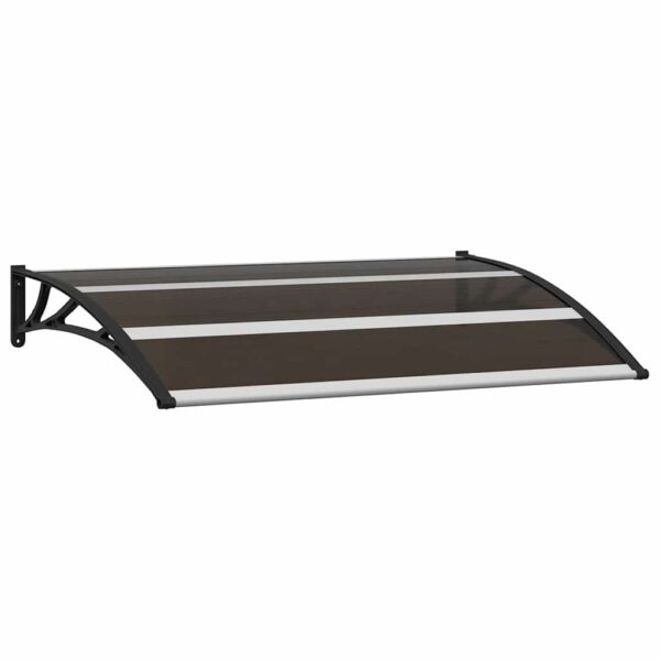 vidaXL Door Canopy Black 120x75 cm PC - Image 2
