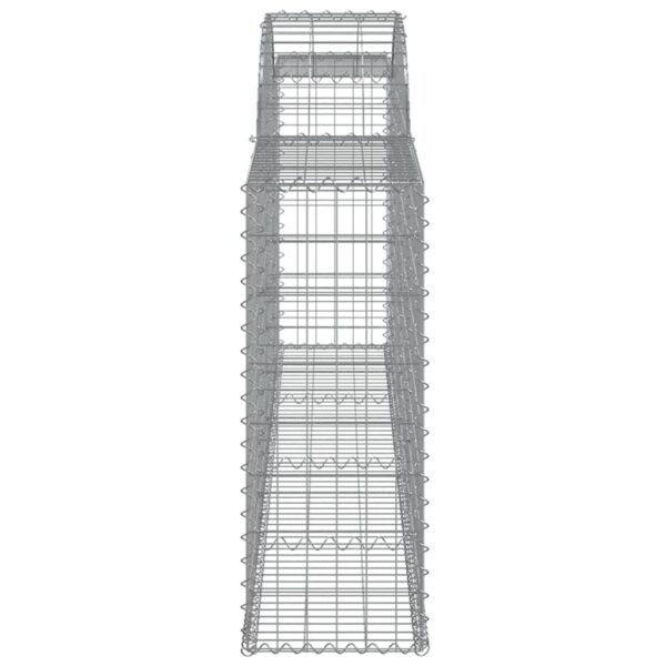 vidaXL Arched Gabion Basket 300x30x80/100 cm Galvanised Iron - Image 4