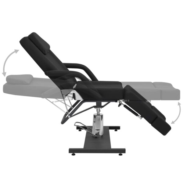 vidaXL Beauty Treatment Chair Faux Leather Black 180x62x78 cm - Image 4