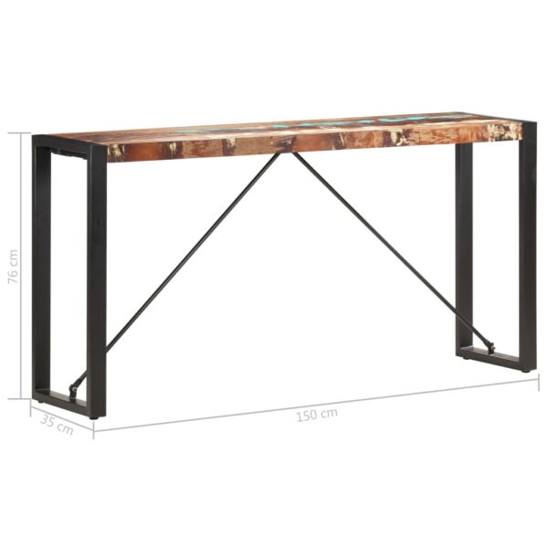vidaXL Console Table 150x35x76 cm Solid Reclaimed Wood - Image 6