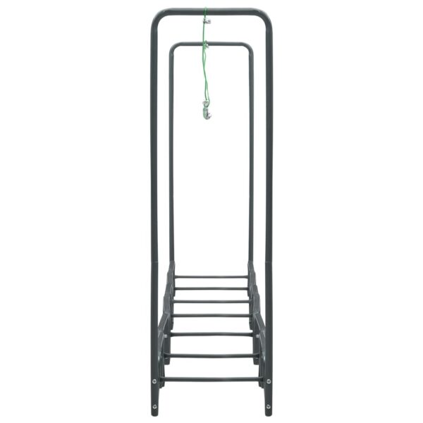 vidaXL Firewood Rack Anthracite 360x35x120 cm Steel - Image 5