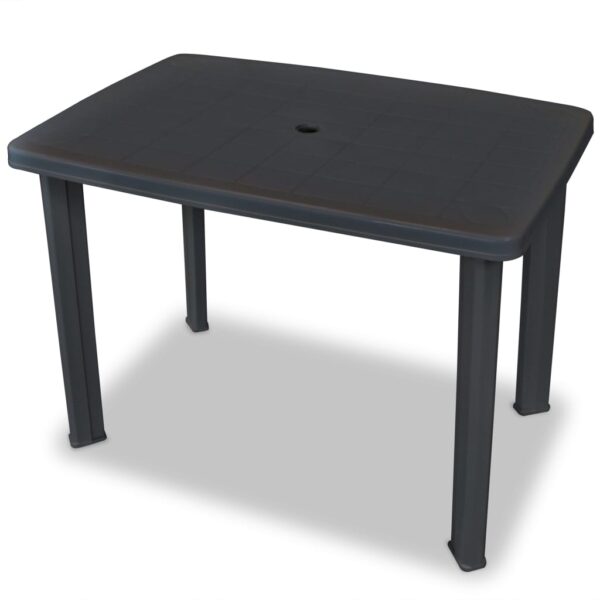 vidaXL 3 Piece Bistro Set Plastic Anthracite - Image 3
